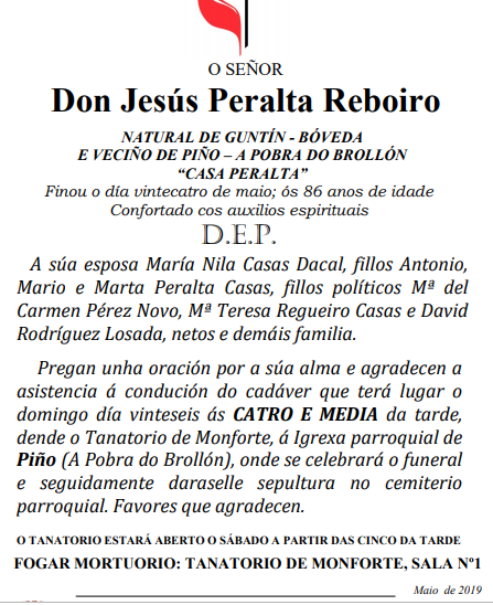 Funeral de Jesús Peralta 